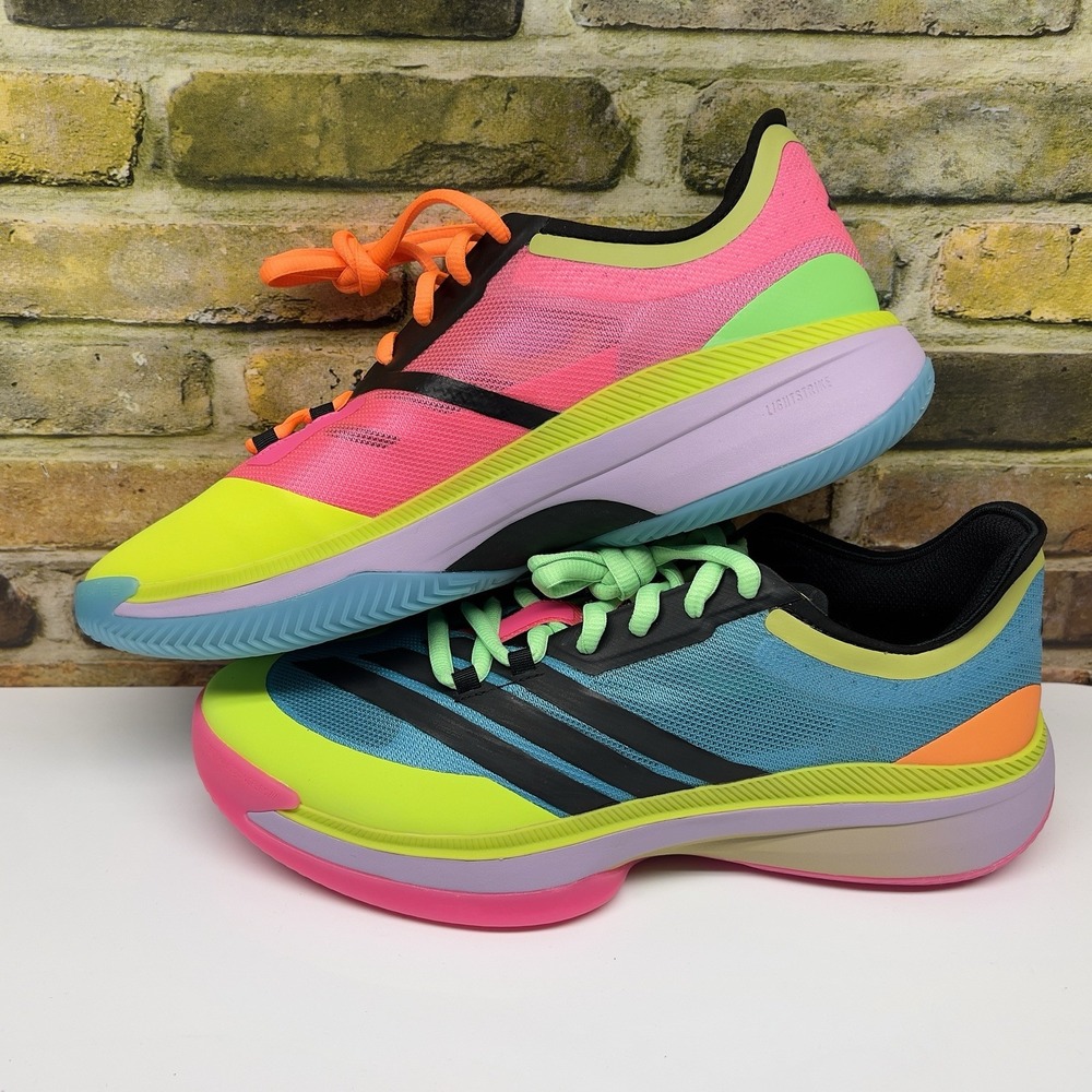 Mens Size 10.5 - Adidas Adizero Select 3.0 Low Lucid Pink Preloved Lime JR8281
